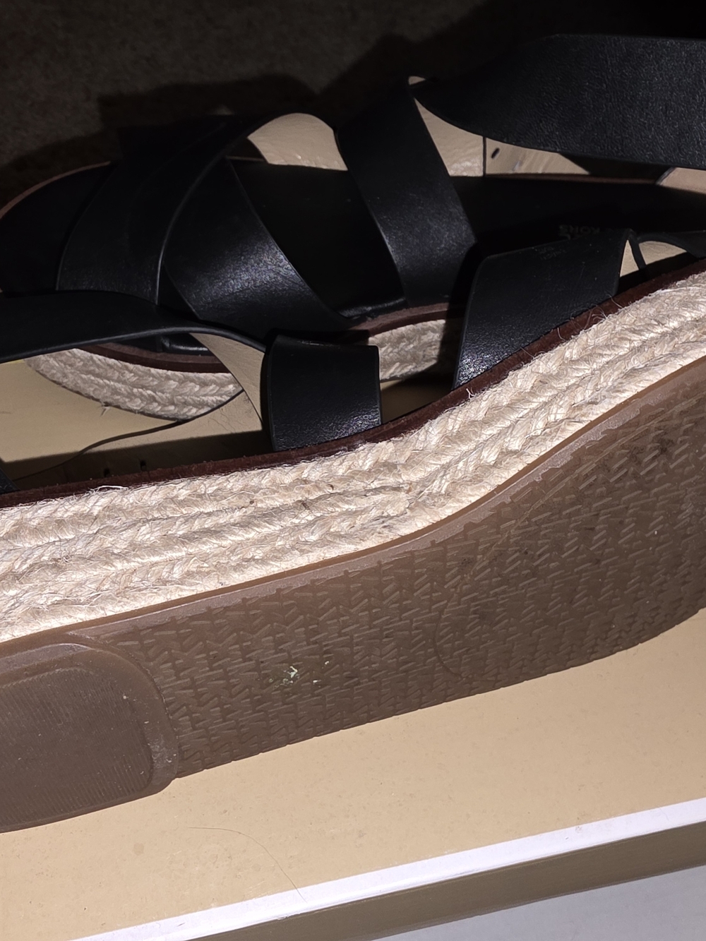 Michael Kors Black Strappy Wedge Sandals - Picture 6 of 7
